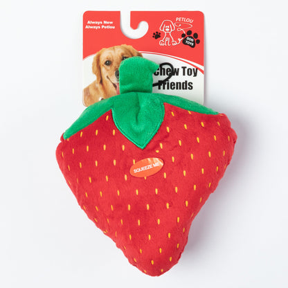 Strawberry Squeaker Dog Toy