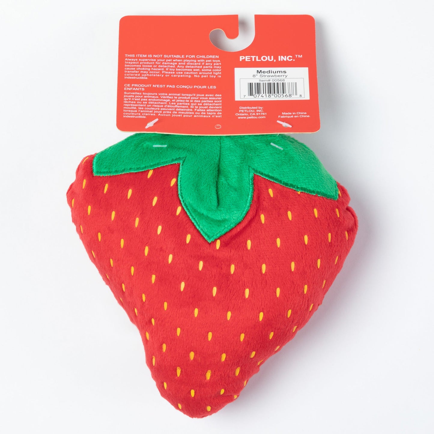 Strawberry Squeaker Dog Toy