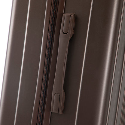 3 Piece ABS Spinner Wheel Luggage Set (Brown)