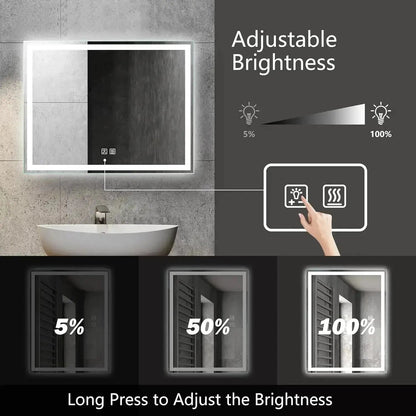 Compact Center Glow LED Bathroom Mirror