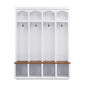 Entryway Hall Tree With Bench, 4 Hooks & Open Storage Space