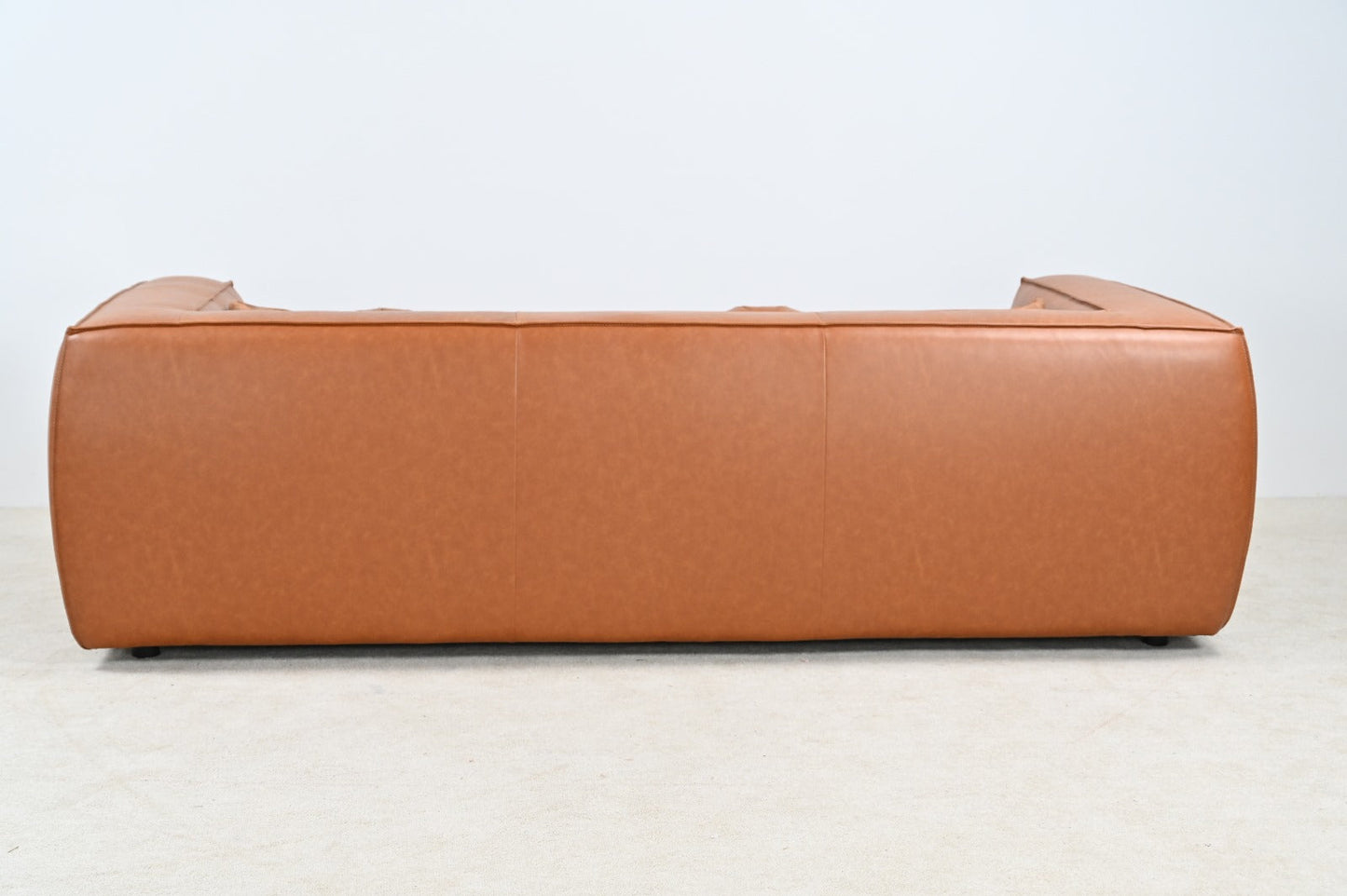 Genavive Top Grain Leather Sofa - Tan