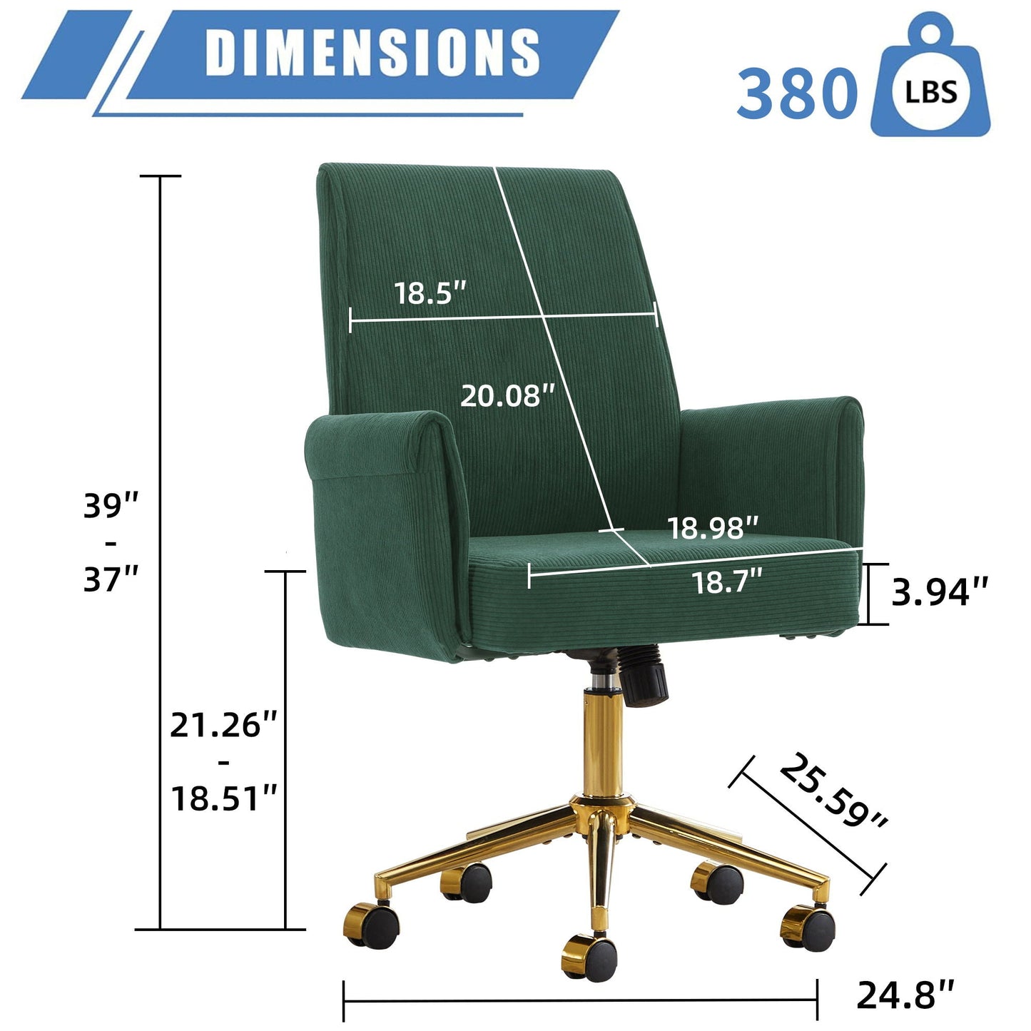 Ergonomic Mid Back Office Chair