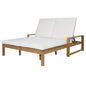 Outdoor Double Lounge Chair With 5 Position Adjustable Backrest