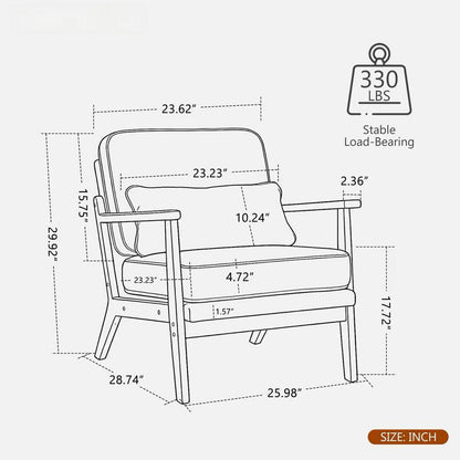Living Room Chair With Lumbar Pillow