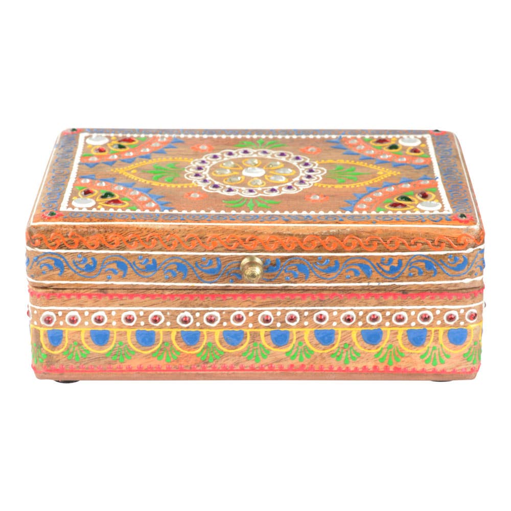 Hand Painted Wooden Trinket Box