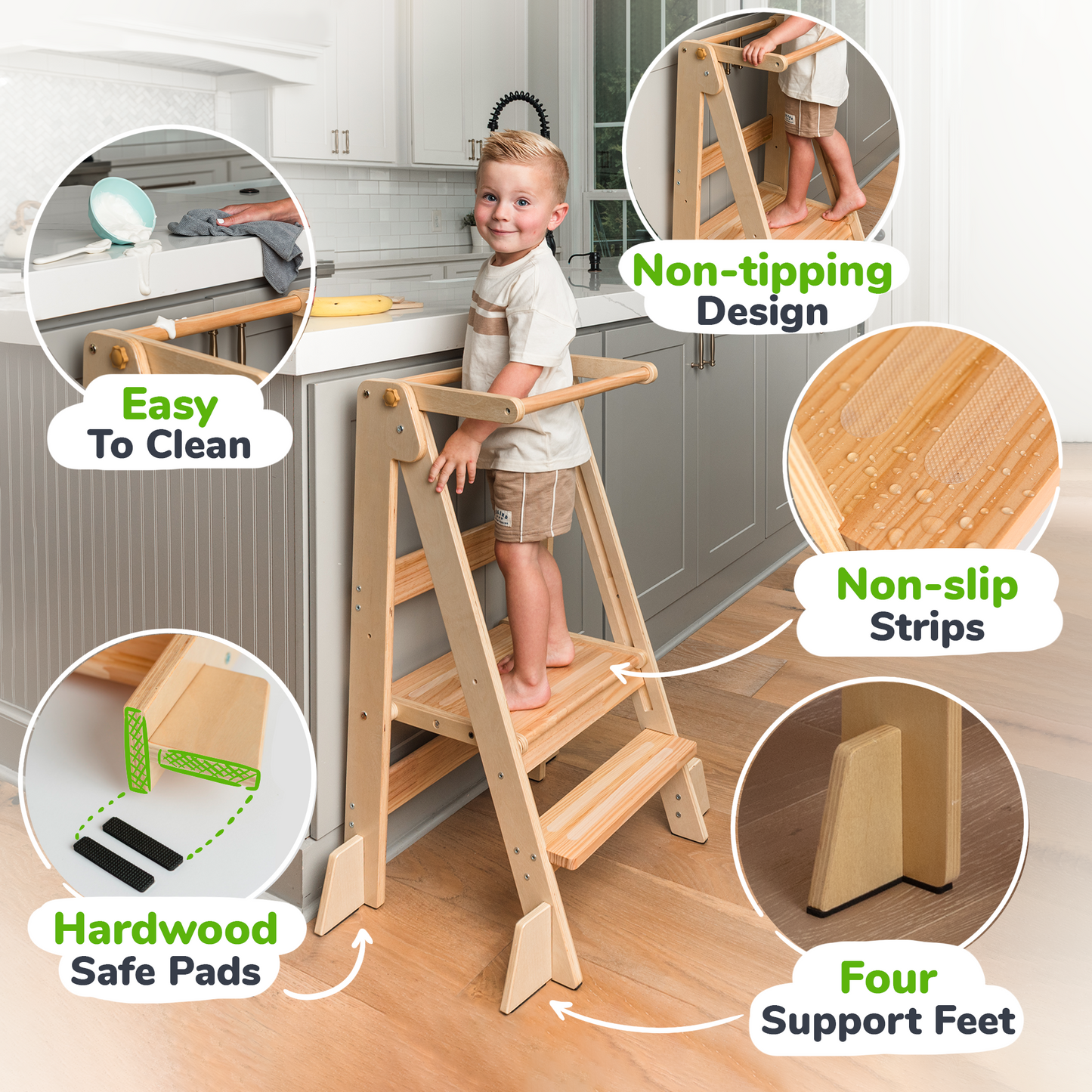 Adjustable Foldable Kitchen Tower