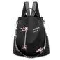 Cloth Backpack Female Embroidery Backpack Bag Nylon Anti-Theft Waterproof Women's Backpack Fashionable Anti-theft Women Backpacks Nice Print School Bag High Quality Large Capacity Backpack (