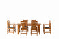 Mission 70" Solid Oak Dining Table Set with 6 Dining chairs - Michaels Cherry