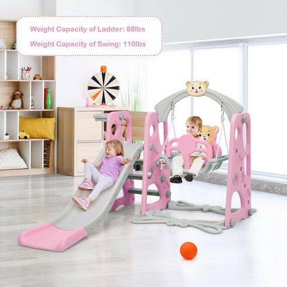 3 in 1 Toddler Climber and Swing Set Slide Playset