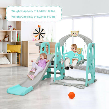 3 in 1 Toddler Climber and Swing Set Slide Playset