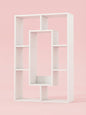 7-Tier Cube Bookshelf, Tall Narrow Bookcase for Small Spaces