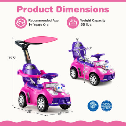 3 in 1 Push Car for Toddler Stroller Sliding Walking Car for Boys and Girls