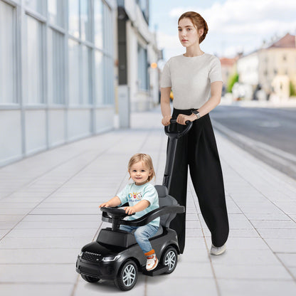 3 in 1 Push Car with Removable Handle and Guardrail for Kids 18-36 Months Old