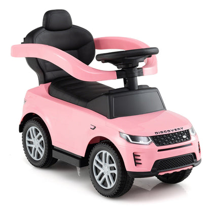 3 in 1 Push Car with Removable Handle and Guardrail for Kids 18-36 Months Old