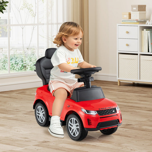3 in 1 Push Car with Removable Handle and Guardrail for Kids 18-36 Months Old