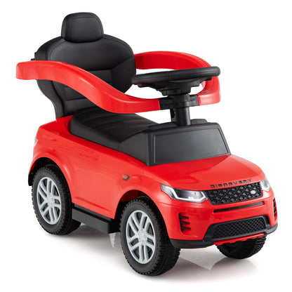 3 in 1 Push Car with Removable Handle and Guardrail for Kids 18-36 Months Old