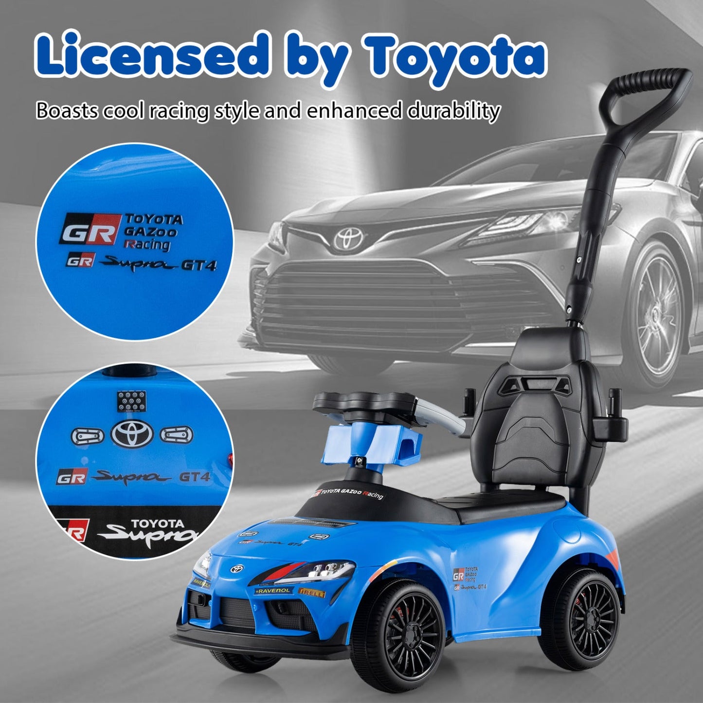 3-in-1 Toyota Licensed Foot-to-Floor Stroller Sliding Walking Toy