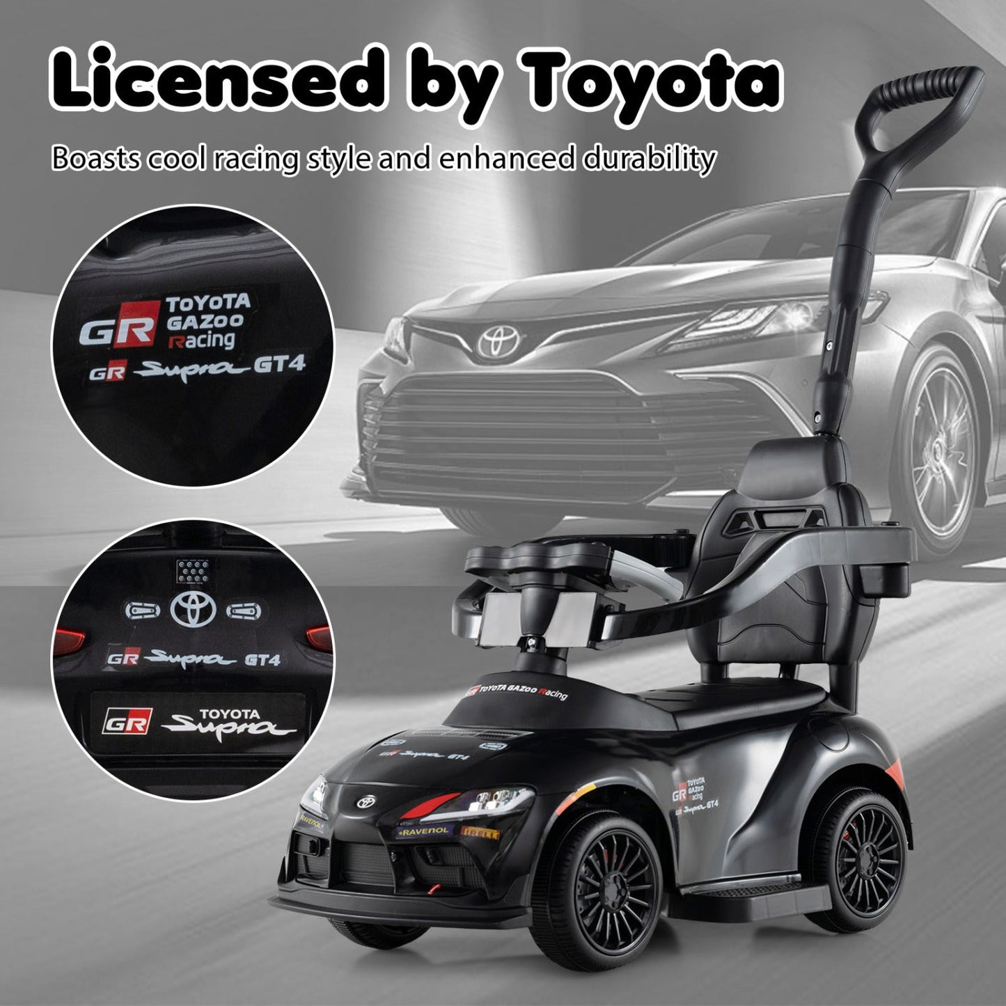 3-in-1 Toyota Licensed Foot-to-Floor Stroller Sliding Walking Toy