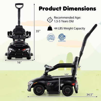 3-in-1 Toyota Licensed Foot-to-Floor Stroller Sliding Walking Toy