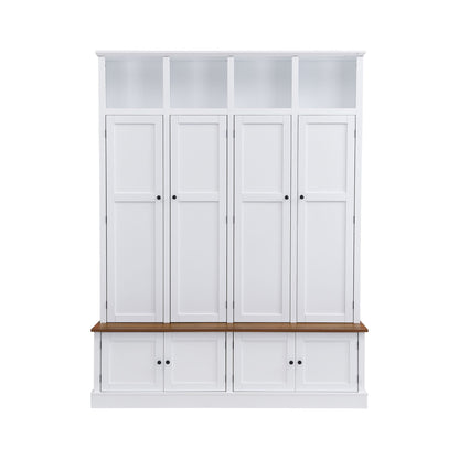 Hall Tree With Bench And Cabinet