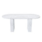 Oval Dining Table With Wood Strip Base
