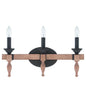 Glenwood 21"W 3-Light Aged Bronze and Distressed Oak Finish Bathroom Vanity Light Fixture