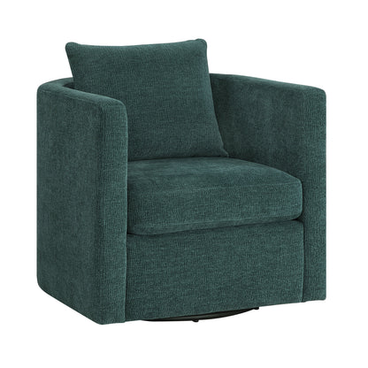 Sutton Peacock Swivel Barrel Chair