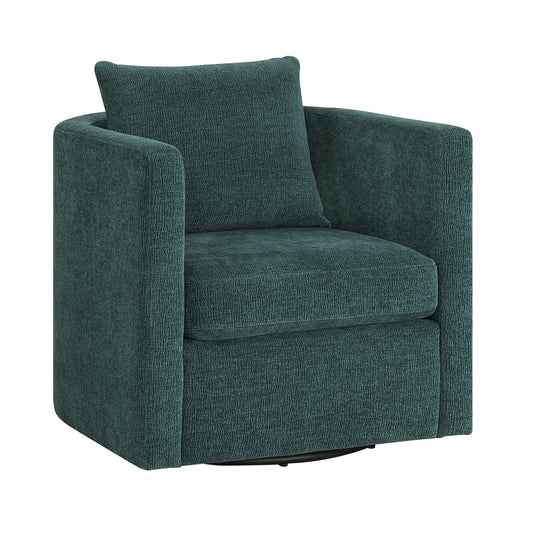 Sutton Peacock Swivel Barrel Chair