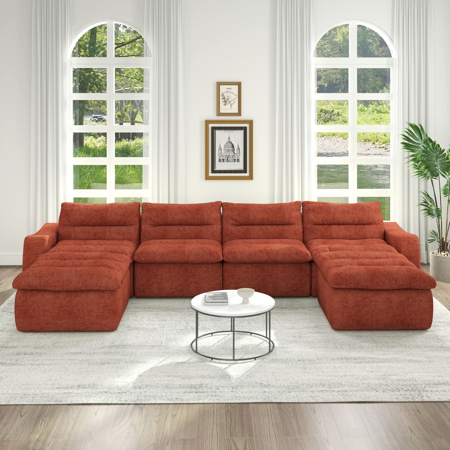 Modern L Shaped Modular Beanbag Sofa, Comfortable Lazy Style, Compression Sponge And Cloth
