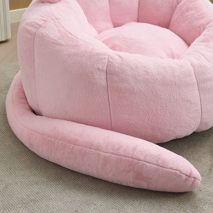 Cat Shaped Bean Bag Sofa With Long Tail
