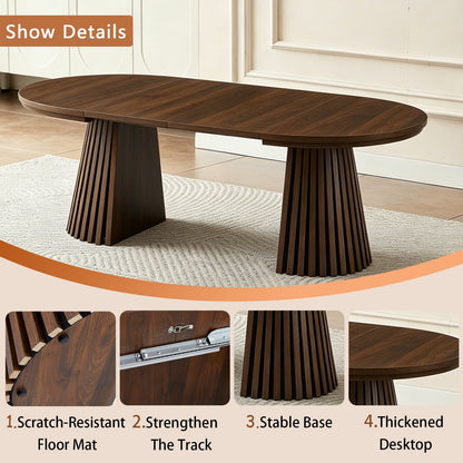 Oval Coffee Table For Living Room - Walnut