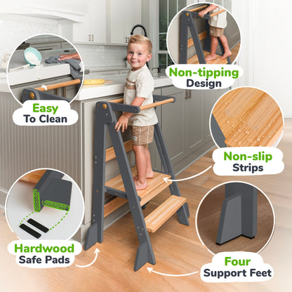 Adjustable Foldable Kitchen Tower