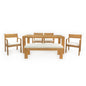 Outdoor Dining Set Rectangular Table With Umbrella Hole
