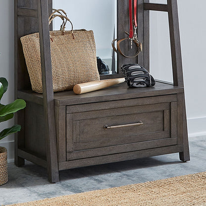 Oakline Farmhouse Hall Tree for Entryway Storage