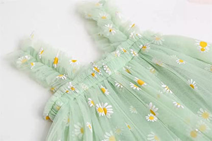 stylesilove Baby Toddler Girls Sleeveless Fruit Daisy Mesh Tulle Flower Girl Dress Birthday Wedding Party Tutu Sundress