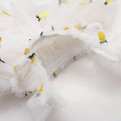 stylesilove Baby Toddler Girls Sleeveless Fruit Daisy Mesh Tulle Flower Girl Dress Birthday Wedding Party Tutu Sundress