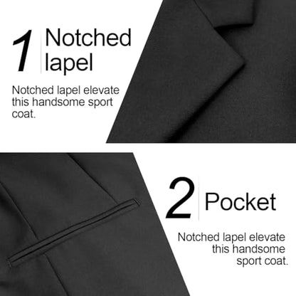 WYWK Men's Causal Suit Jacket Slim Fit