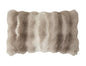 Fennco Styles Luxury Faux Fur Decorative Filled Throw Pillow 18" W x 18" L – Ivory Plush Fluffy Cushion for Couch, Bedroom, Living Room and Office Décor