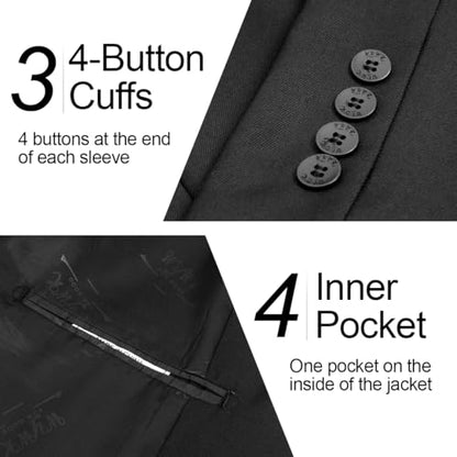 WYWK Men's Causal Suit Jacket Slim Fit