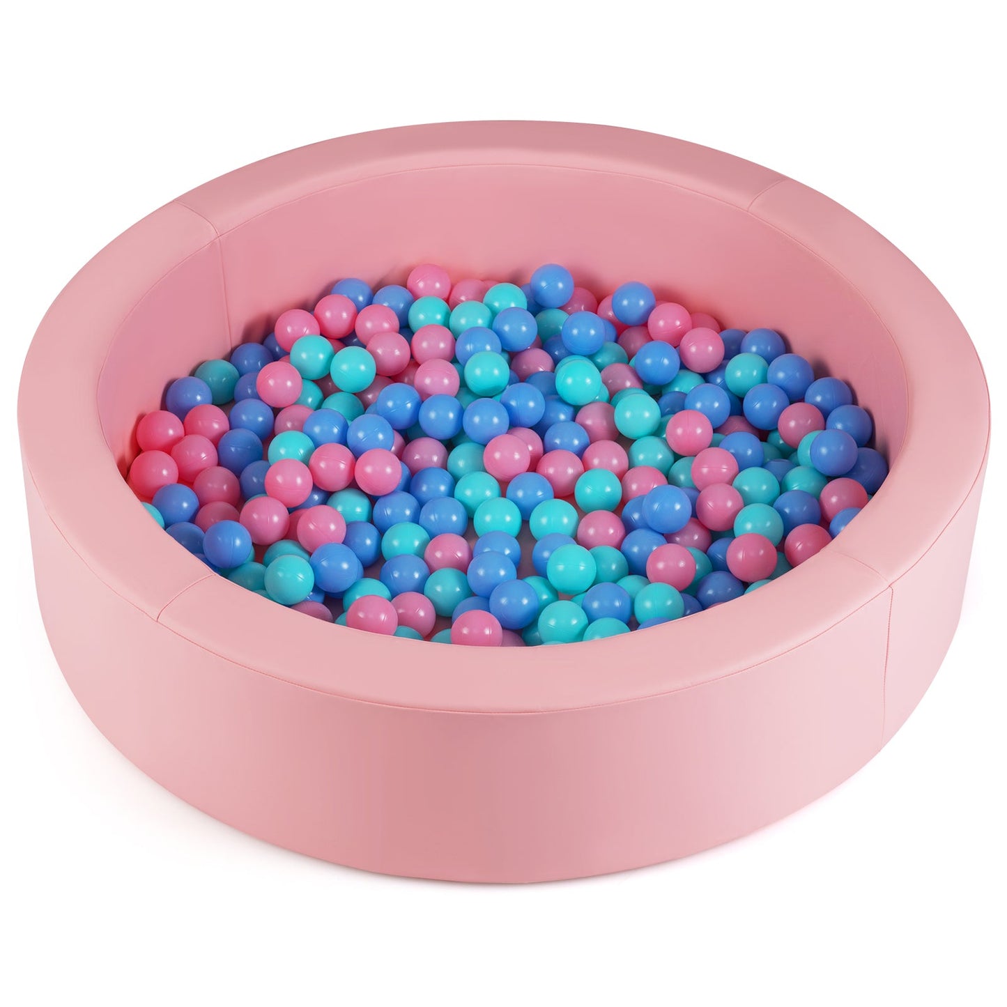 42.5 Inch Round Foam Ball Pits with 25D Sponge Filling and Washable PU Cover for Toddlers