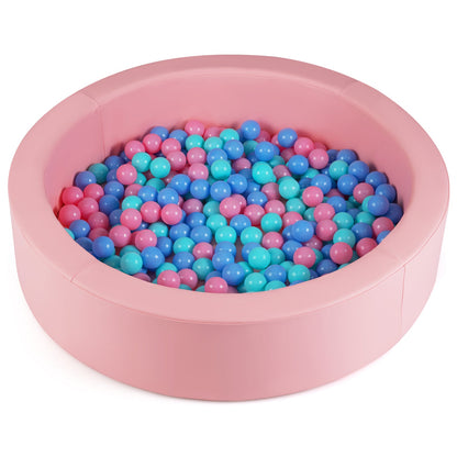 42.5 Inch Round Foam Ball Pits with 25D Sponge Filling and Washable PU Cover for Toddlers