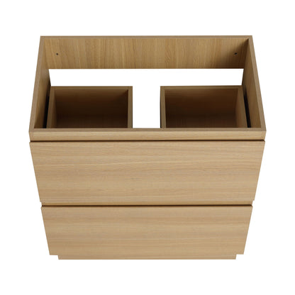 Modern Freestanding Bathroom Vanity Cabinet With Double Drawer