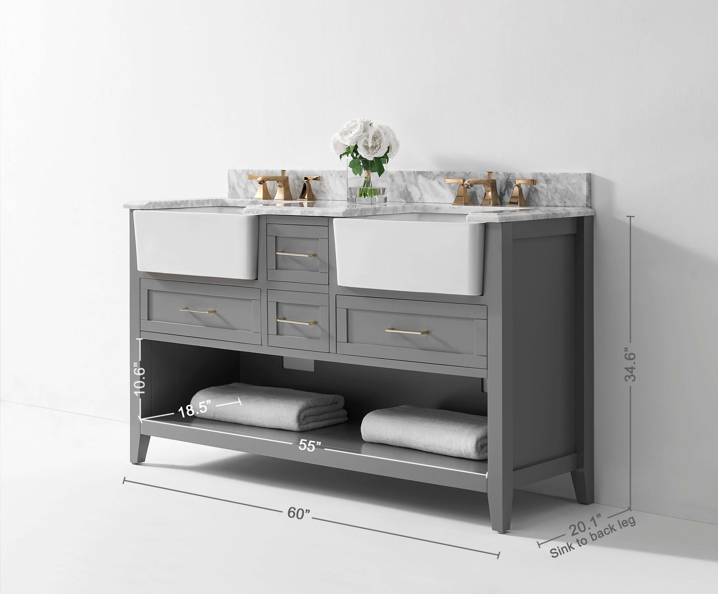 Hayley 60" Bath Vanity Set