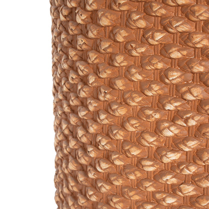 Evie Outdoor Patio Round MGO Side Table Brown
