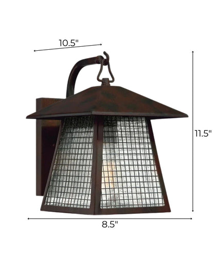 12" High, 1-Light Valiant Bronze Finish with Clear Seedy Glass Outdoor Wall Lantern