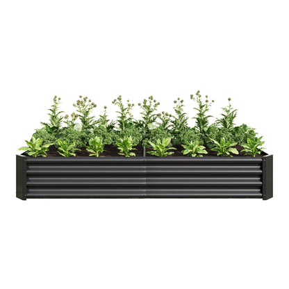 Raised Garden Bed Outdoor 6×3×1 ft Metal Raised Rectangle Planter Bed