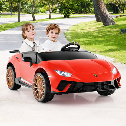 24V Ride-on Car for Kids 4WD 2-Seater Licensed Lamborghini Electric Vehicles with Music