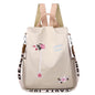 Cloth Backpack Female Embroidery Backpack Bag Nylon Anti-Theft Waterproof Women's Backpack Fashionable Anti-theft Women Backpacks Nice Print School Bag High Quality Large Capacity Backpack (