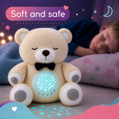 Lumipets Bear with Sound  Nursery Night Light & Sound Soother for Babies